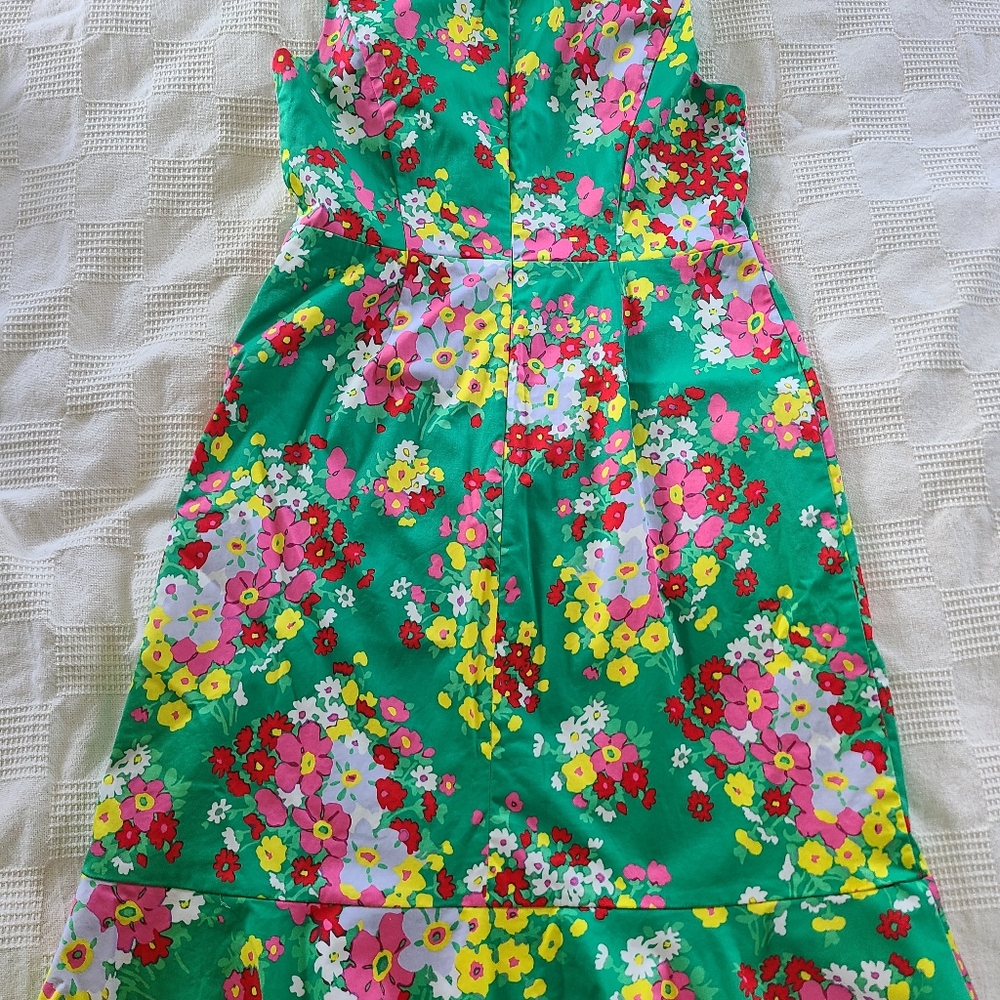 Talbots Floral Springtime Shift Dress 6P With Matching Cardigan - Picture 7 of 10